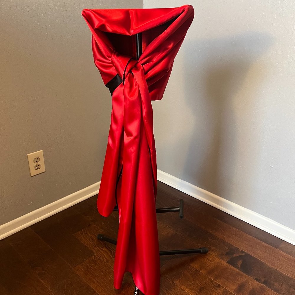 Reversible Red or Black Elegant Satin Wrap